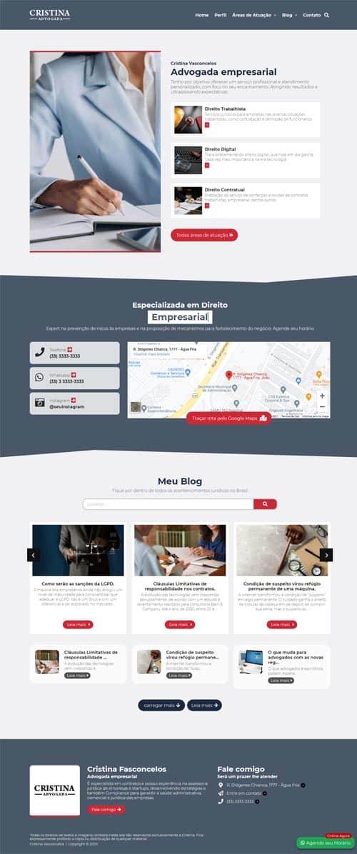 Modelo de site jurídico para advogados autônomos e escritórios de advocacia Modelo de site jurídico para advogados autônomos e escritórios de advocacia